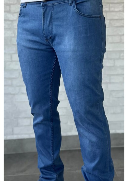 Erkek Likralı Fermuarlı Jean Kot Pantolon P-00016797 fırsatları
