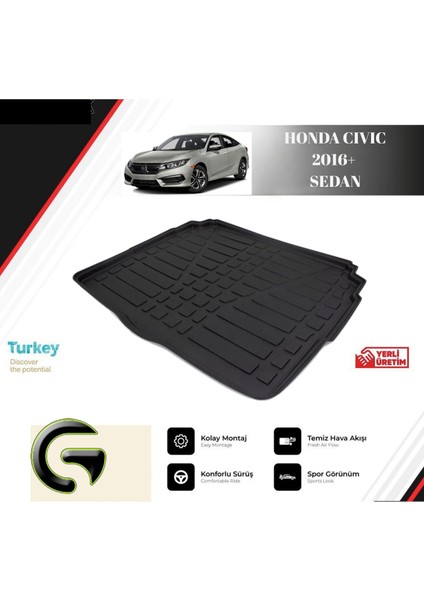 Bagaj Havuzu Honda Cıvıc 2016+ Sedan