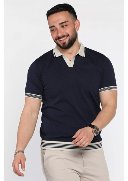 Erkek Polo Yaka Desenli Triko Tişört P-00016333 fiyatları