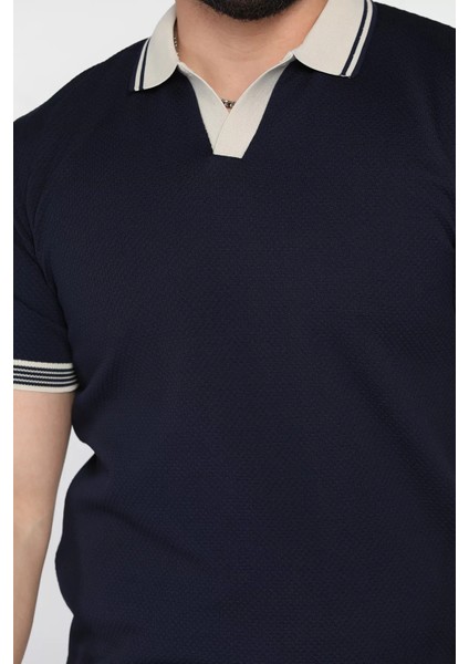 Erkek Polo Yaka Desenli Triko Tişört P-00016333 fırsatları