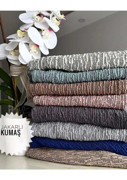 Jakarli Düz Desen 3 Kişilik Lastikli Etekli Koltuk Örtüsü Koltuk Kılıfı Esnek Kumaş Leke Tutmaz