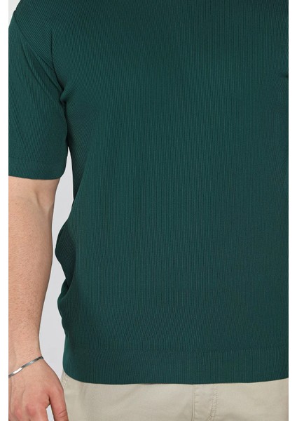 Erkek Bisiklet Yaka Fitilli Tişört P-00016109 fırsatları