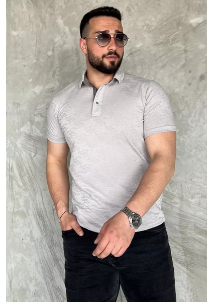 Polo Yaka Yarım Düğmeli Erkek Tişört P-00016825