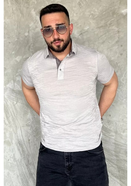 Polo Yaka Yarım Düğmeli Erkek Tişört P-00016825 fiyatları