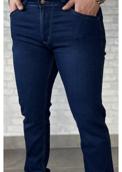 Erkek Likralı Fermuarlı Jean Kot Pantolon P-00015854 fırsatları