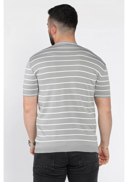 Erkek Bisiklet Yaka Çizgili Triko Tişört P-00015983 modelleri