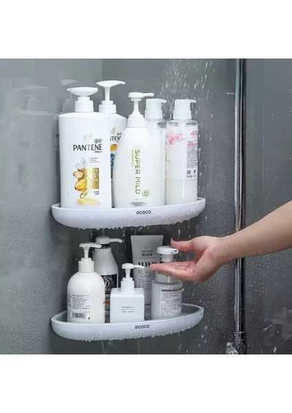 Köşe Banyo ve Mutfak Düzenleyici Siyah Beyaz