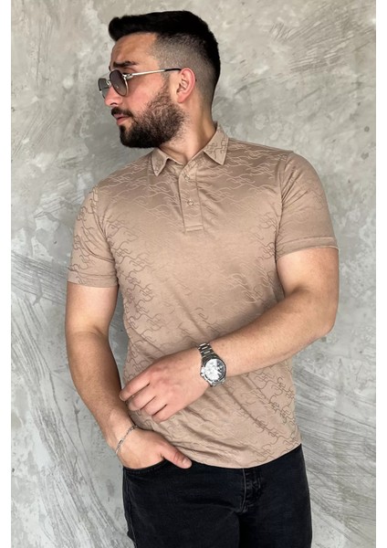 Polo Yaka Yarım Düğmeli Erkek Tişört P-00016825 fiyatları