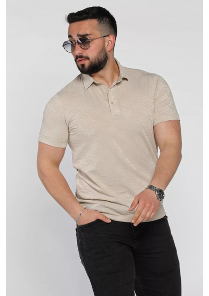 Polo Yaka Yarım Düğmeli Erkek Tişört P-00016825 fiyatları