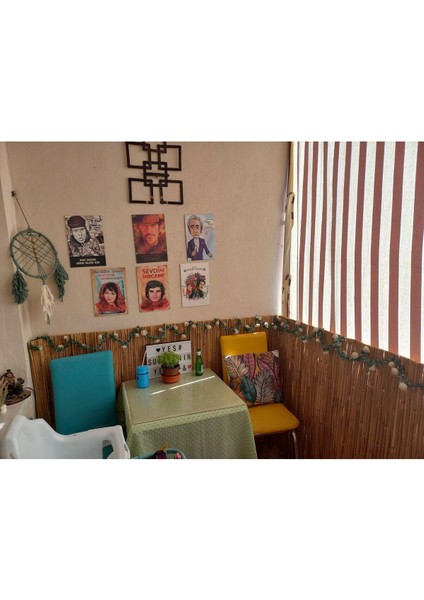 Kamış Hasır Doğal Balkon Çiti Bambu Balkon Çiti Estetik Tasarım Bambu Efektli Balkon Çiti 50X600