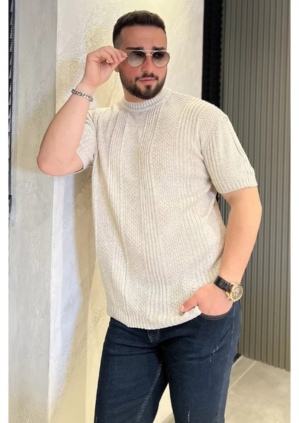 Erkek Örme Triko Mevsimlik Likralı Tişört P-00016196 fiyatları