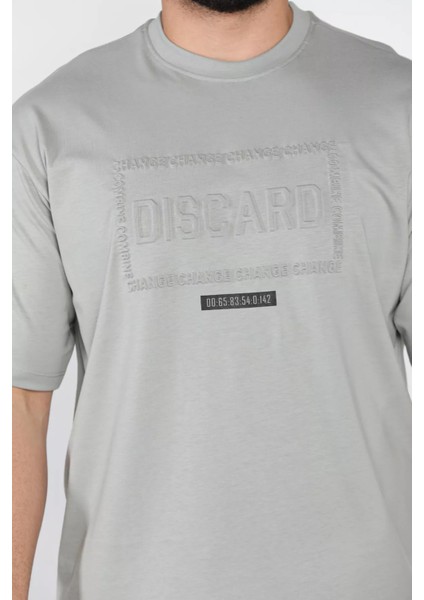 Erkek Yazı Baskılı Oversize Tişört P-00015996 fırsatları