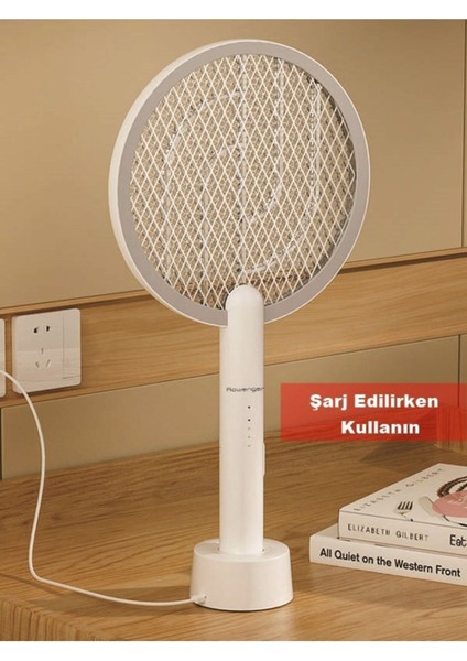 MTS520001 USB Şarjlı Uv Işıklı Elektrikli Sivrisinek Öldürücü Raket Sinek Öldürücü Sineksavar