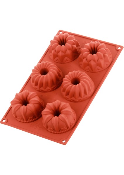 Silikon Pasta Kek ve Kurabiye Kalıbı 6'lı