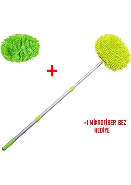 Yedek Bezli Mikrofiber Araba Yıkama Fırçası