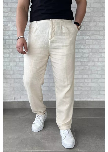 Erkek Pileli Duble Paça Pantolon P-00016210