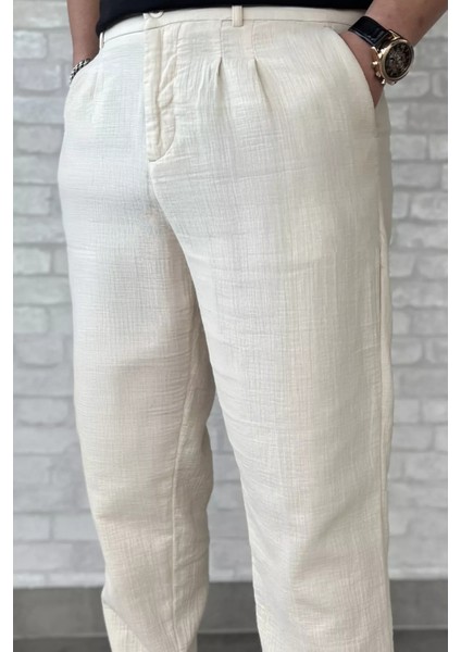 Erkek Pileli Duble Paça Pantolon P-00016210 fırsatları