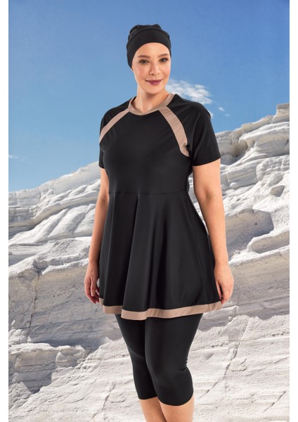 1806 Bella Kısa Kollu Tesettür Mayo