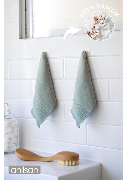 2'li Luno Mini Havlu 30x35 cm – Banyo Mutfak, Bebek Yüz El Havlusu