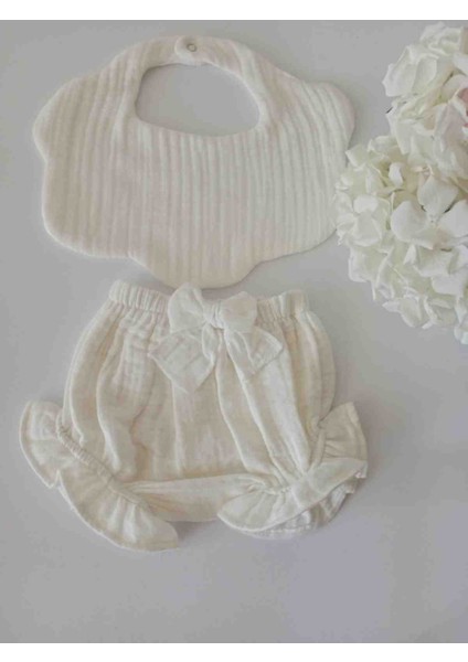 Bebek Müslin Külot Mama Önlüğü Takım