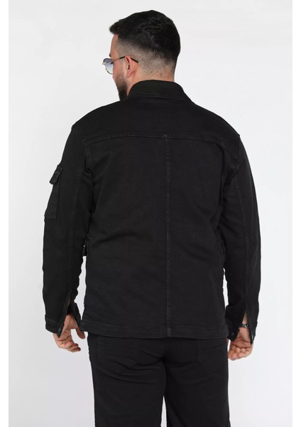 Fermuarlı Çıtçıt Detaylı Erkek Jean Kot Ceket P-00014959 modelleri