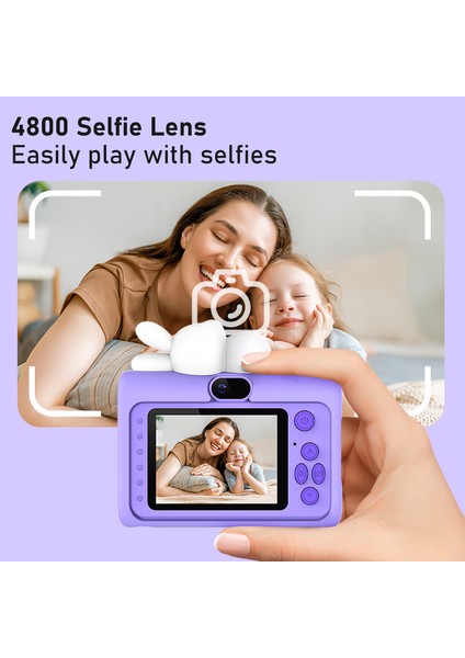 H05 Karikatür Hayvan Tasarım 2.0 Inç Hd Çift Lens 8x Zoom Dijital Kamera Çocuklar Için Video Kaydedici-Pembe Unicorn (Yurt Dışından) fırsatları