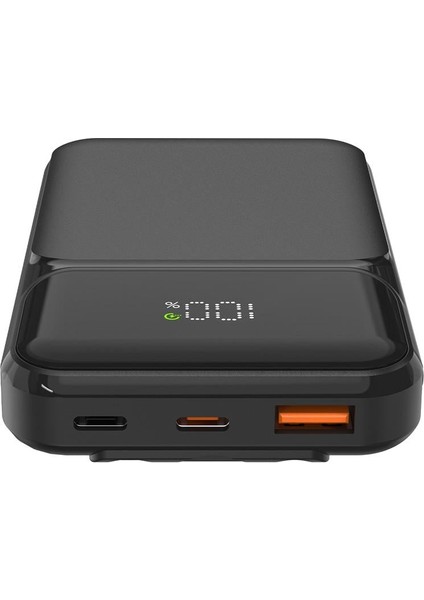 P104 10000MAH Prm Dahili Kablolu HSC22.5W+PD20W Siyah LCD Powerbank