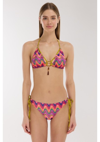 5633 Pembe Simli Bikini Takımı