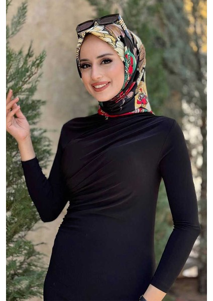 Büzgü Detaylı Sandy Elbise 3970 Siyah