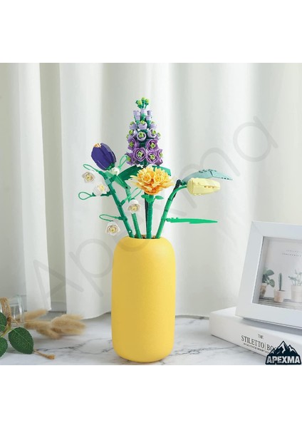 Dekoratif Menekşe Çiçek Buketi Yapım Seti Legosu 534 Parça - Menekşe/lale/ayçiçeği/çan Çiçeği Set fırsatları