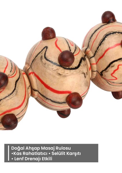 Ahşap Selülit Masaj Rulosu 5 Tekerlekli Lenf Drenajı Guasha Etkili Vücut Masaj Çubuğu fiyatları