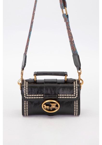 Siyah Benek Detay Omuz Çantası