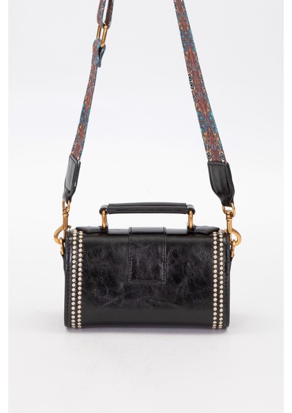 Siyah Benek Detay Omuz Çantası indirimleri