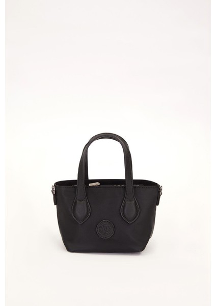 Siyah Mini Saten El Çantası