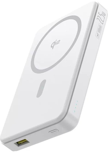 Airpow ? Qi2 Manyetik Powerbank 10.000 Mah ( 22.5W - 2 Port ) - Beyaz indirimleri