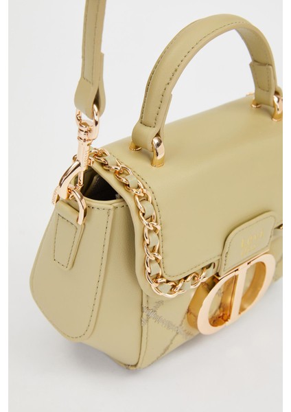 Yeşil Dikdörtgen Metal Kilit Omuz Çantası modelleri