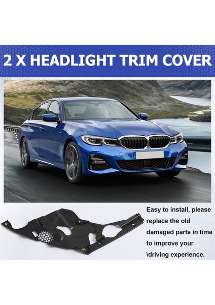Far Trim Kapağı Kauçuk Conta + Perçin Kiti 51767499927 51767499928 Bmw 3 Serisi G28 G20 20-25 (Yurt Dışından)