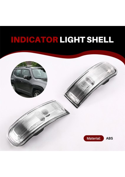 Araba Arka Ayna Gösterge Işığı Kabuğu Dönüş Sinyal Lambası Muhafazası 68348179AA Jeep Renegade 2015-2020 Için (Yurt Dışından)