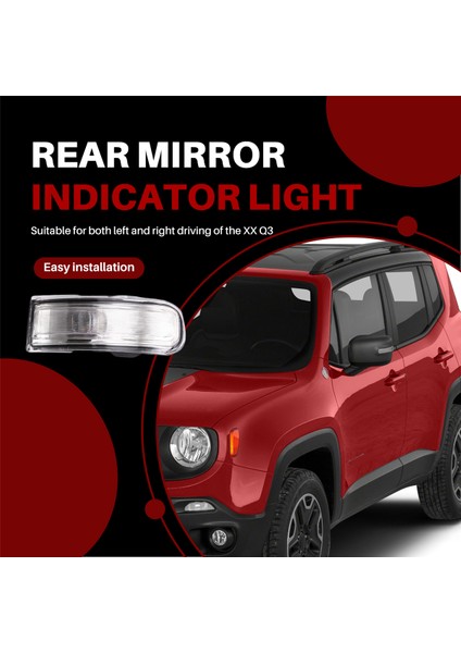 Araba Arka Ayna Gösterge Işığı Kabuğu Dönüş Sinyal Lambası Muhafazası 68348179AA Jeep Renegade 2015-2020 Için (Yurt Dışından)