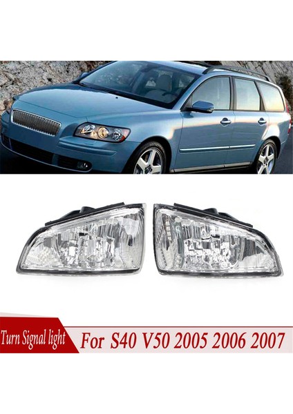 1 Çift Dikiz Aynası Dönüş Sinyal Lambası 8679775 8679777 Volvo S40 V50 04-06 C70 06-07 Yan Ayna Gösterge Lambası (Yurt Dışından)