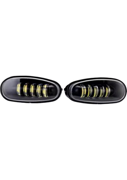 Adet Araba LED Drl Sis Lambası Montajı LED 5 Lens Sis Sürüş Lambası Daewoo Chevrolet Lanos Sens Beyaz Sarı Işık (Yurt Dışından)