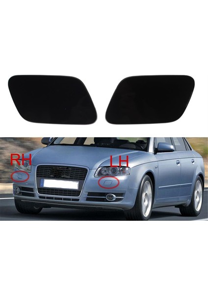 Araba Ön Tampon Far Yıkama Kapağı Far Yıkama Meme Kapağı 8E0955275E 8E0955276E Audi A4 B7 2005-2008 Için (Yurt Dışından)