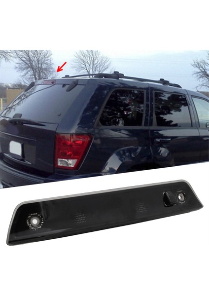 Araba Arka Lambası Yüksek Montajlı Fren Lambası Üçüncü Fren Lambası Arka Stop Lambası Jeep Grand Cherokee 2005-2010 Siyah (Yurt Dışından)