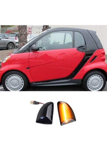 Smart Fortwo W451 2007-2014 Için Araba Yan Işaret Işıkları Sıralı Dönüş Sinyal Lambası 4519067700C40A 4519067800C40A (Yurt Dışından)