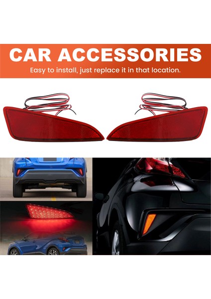 Araba LED Arka Tampon Reflektör Işık Fren Lambası Arka Lambası 81910F4010 81920F4010 Toyota C-Hr Yaris Için (Yurt Dışından)