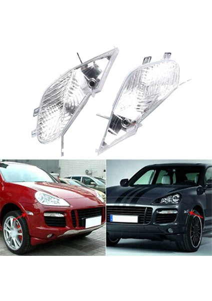 1 Çift LED Yan Işaret Lambası Porsche Cayenne 2003 2004 2005 2006 Stil Dönüş Sinyal Lambaları 95563103301 95563103401 (Yurt Dışından)