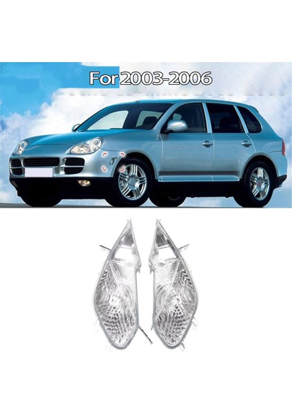 1 Çift LED Yan Işaret Lambası Porsche Cayenne 2003 2004 2005 2006 Stil Dönüş Sinyal Lambaları 95563103301 95563103401 (Yurt Dışından)