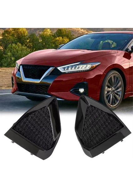 Araba Ön Tampon Sis Lambası Kapağı Çerçeve Kapağı Sis Lambası Izgarası Nissan Maxima 2019 2020 2021 2022 622579DJ0A 622569DJ0A (Yurt Dışından)