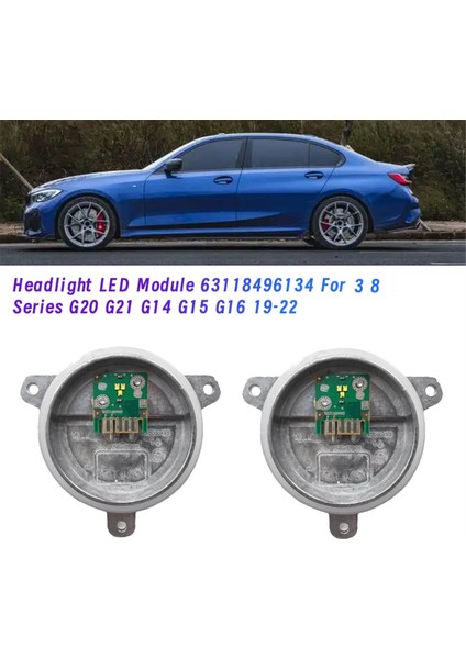 Araba Farı LED Modülü 63118496134 Bmw 3 8 Serisi G20 G21 G14 G15 G16 19-22 Beyaz Işık Gündüz Farı Kaynağı (Yurt Dışından)