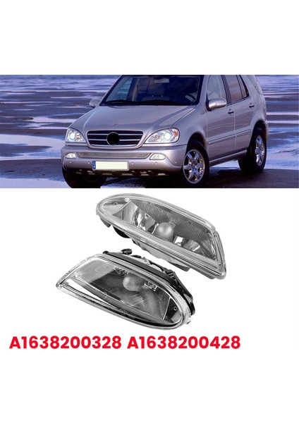 1 Çift Araba Sis Önleyici Lambası Mercedes-Benz W163 ML320 ML350 ML430 ML500 1998-2005 A1638200328 A1638200428 Sürüş Lambası (Yurt Dışından)